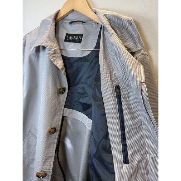 Lauren Ralph Lauren Stanza Men’s 40S Cream Puppytooth Rain Coat Classic Fit NWT - Picture 9 of 9